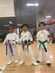 3 students posing