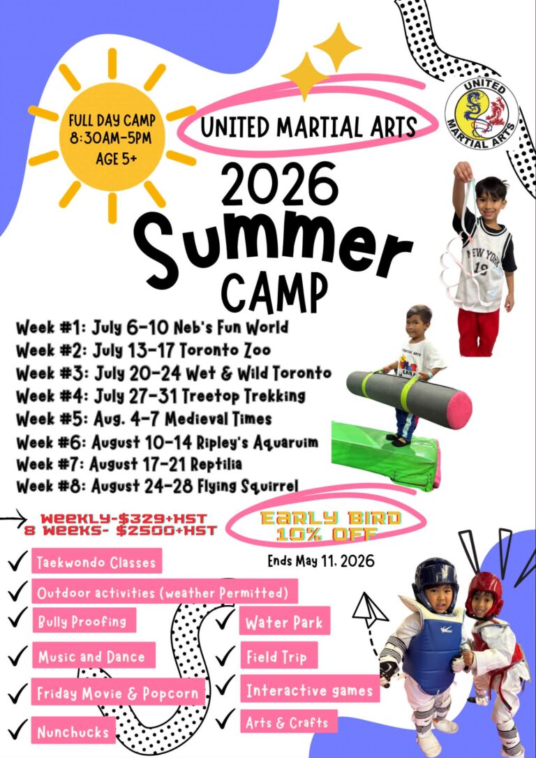 United Taekwondo Summer Camp 2026 Poster